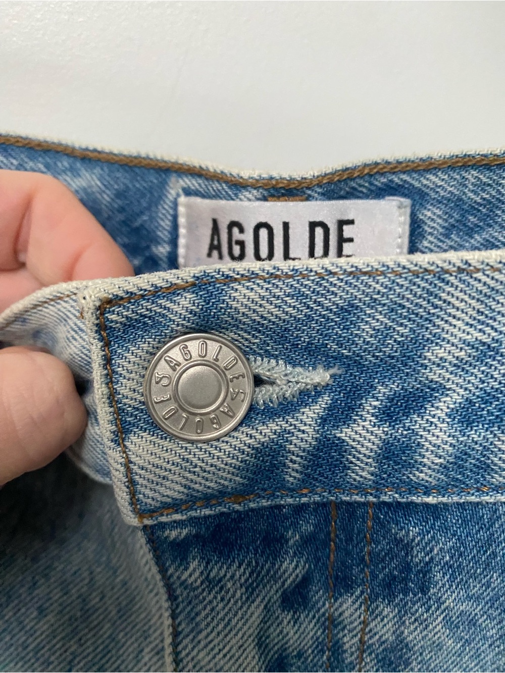 Agolde Dorian accident was high rise denim skirt size 29 - Picture 3 of 6
